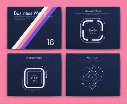 Infographic vector brochure elements for business illustration 스톡 일러스트