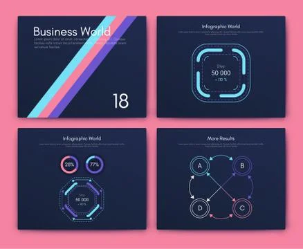Infographic vector brochure elements for business illustration 스톡 일러스트