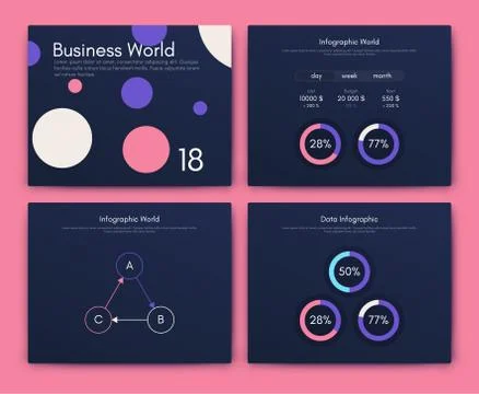 Infographic vector brochure elements for business illustration Stock Illustration