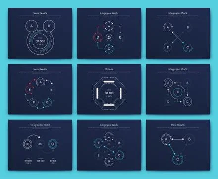 Infographic vector brochure elements for business illustration 스톡 일러스트