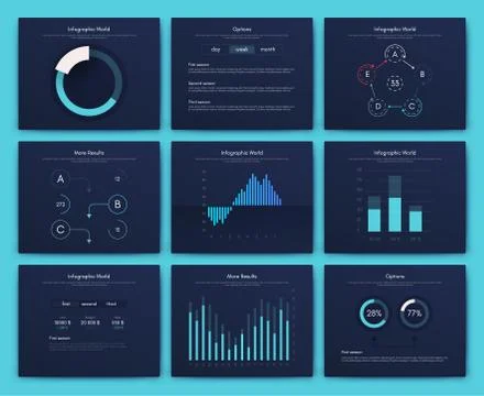 Infographic vector brochure elements for business illustration Stock Illustration