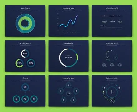 Infographic vector brochure elements for business illustration Stock Illustration