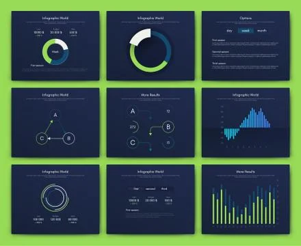 Infographic vector brochure elements for business illustration Stock Illustration