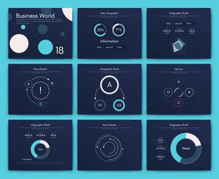 Infographic vector brochure elements for business illustration Stock Illustration
