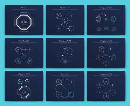 Infographic vector brochure elements for business illustration 스톡 일러스트