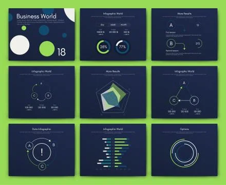 Infographic vector brochure elements for business illustration 스톡 일러스트