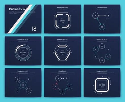 Infographic vector brochure elements for business illustration Stock Illustration