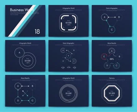 Infographic vector brochure elements for business illustration Stock Illustration