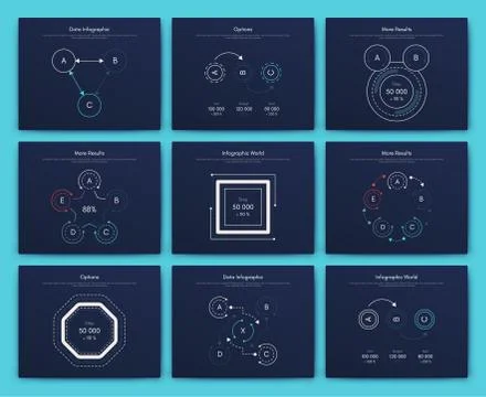 Infographic vector brochure elements for business illustration Stock Illustration