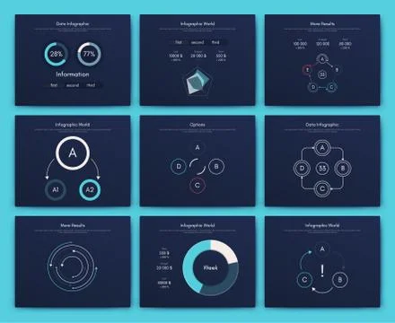 Infographic vector brochure elements for business illustration Stock Illustration