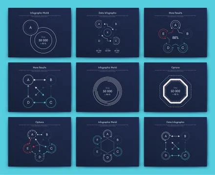 Infographic vector brochure elements for business illustration Illustrazione stock