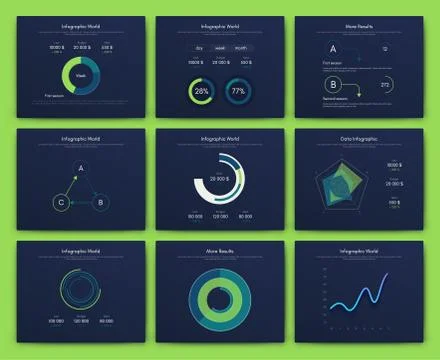 Infographic vector brochure elements for business illustration Stock Illustration