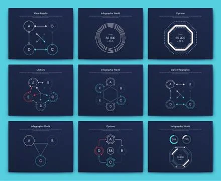 Infographic vector brochure elements for business illustration Stock Illustration