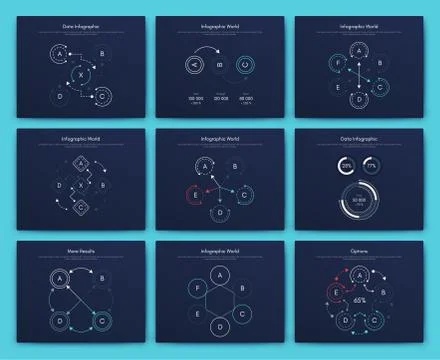 Infographic vector brochure elements for business illustration Stock Illustration