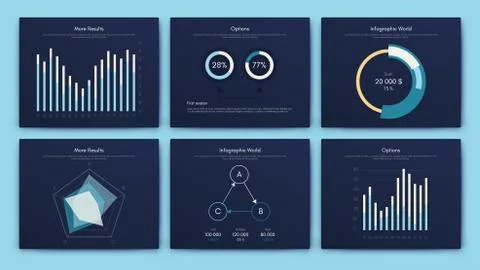 Infographic vector brochure elements for business illustration Stock Illustration
