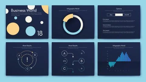 Infographic vector brochure elements for business illustration Illustrazione stock
