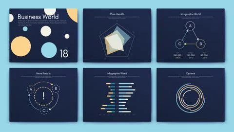 Infographic vector brochure elements for business illustration 스톡 일러스트