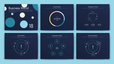 Infographic vector brochure elements for business illustration Stock Illustration