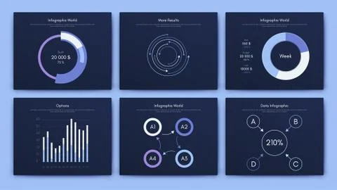 Infographic vector brochure elements for business illustration Stock Illustration