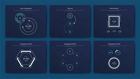 Infographic vector brochure elements for business illustration Illustrazione stock
