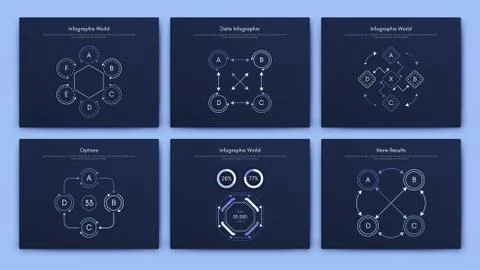 Infographic vector brochure elements for business illustration Stock Illustration