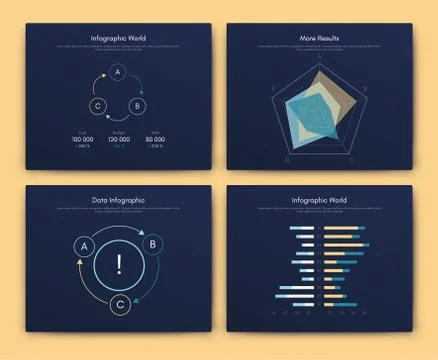 Infographic vector brochure elements for business illustration Stock Illustration