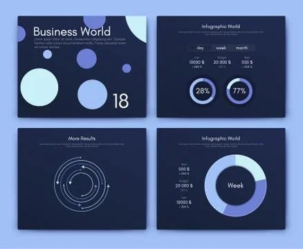 Infographic vector brochure elements for business illustration Illustrazione stock
