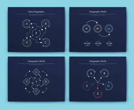 Infographic vector brochure elements for business illustration Stock Illustration