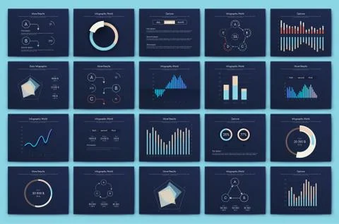 Infographic vector brochure elements for business illustration Illustrazione stock
