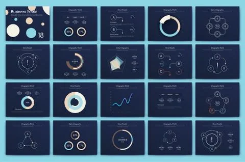 Infographic vector brochure elements for business illustration イラスト素材