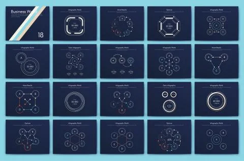 Infographic vector brochure elements for business illustration Stock Illustration