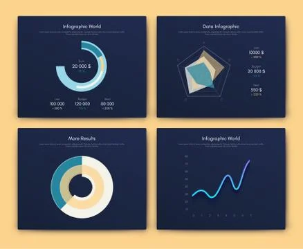 Infographic vector brochure elements for business illustration Stock Illustration