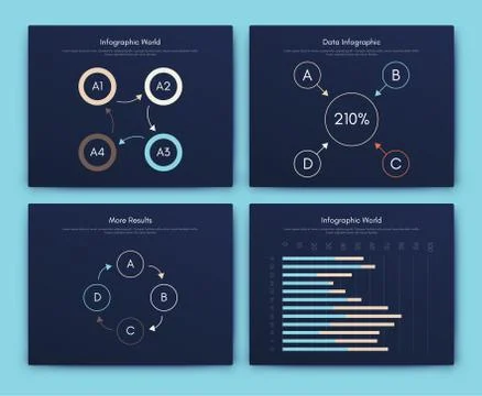 Infographic vector brochure elements for business illustration Illustrazione stock