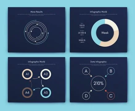 Infographic vector brochure elements for business illustration Stock Illustration