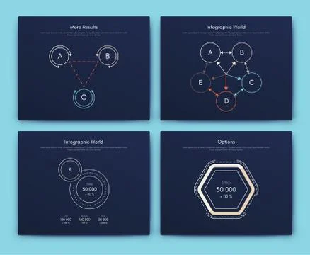 Infographic vector brochure elements for business illustration Stock Illustration
