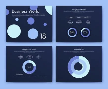 Infographic vector brochure elements for business illustration 스톡 일러스트