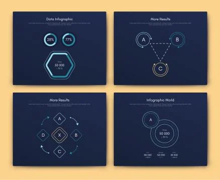 Infographic vector brochure elements for business illustration Illustrazione stock
