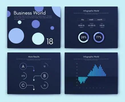 Infographic vector brochure elements for business illustration Illustrazione stock
