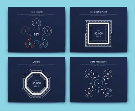 Infographic vector brochure elements for business illustration Stock Illustration