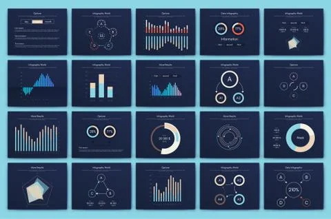 Infographic vector brochure elements for business illustration Illustrazione stock