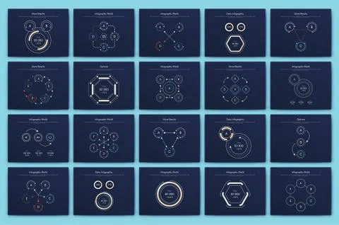 Infographic vector brochure elements for business illustration Illustrazione stock