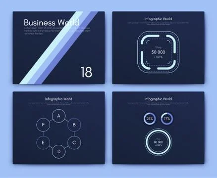 Infographic vector brochure elements for business illustration Stock Illustration