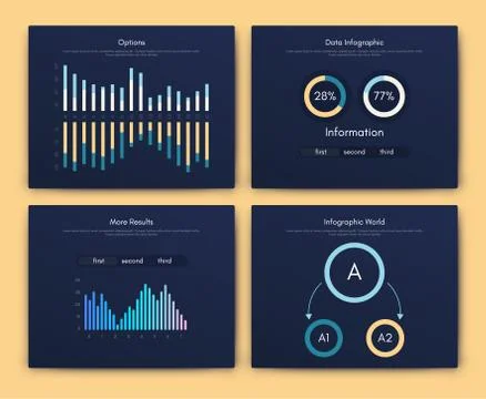 Infographic vector brochure elements for business illustration Stock Illustration