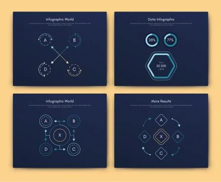 Infographic vector brochure elements for business illustration Illustrazione stock