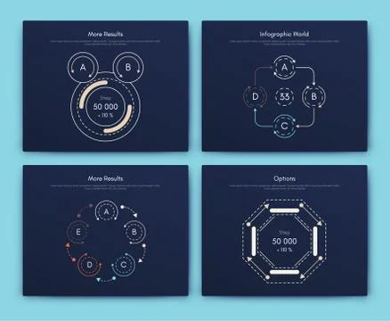 Infographic vector brochure elements for business illustration 스톡 일러스트