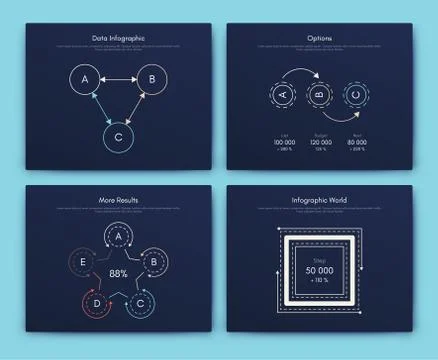 Infographic vector brochure elements for business illustration 스톡 일러스트