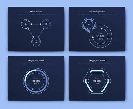 Infographic vector brochure elements for business illustration Illustrazione stock