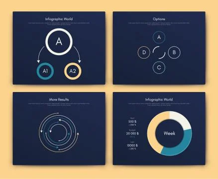 Infographic vector brochure elements for business illustration Stock Illustration
