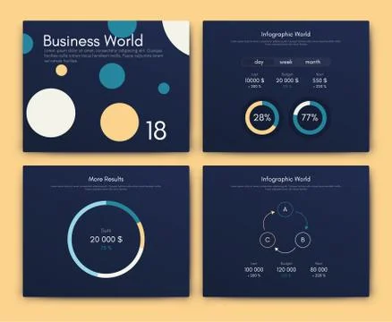 Infographic vector brochure elements for business illustration Stock Illustration