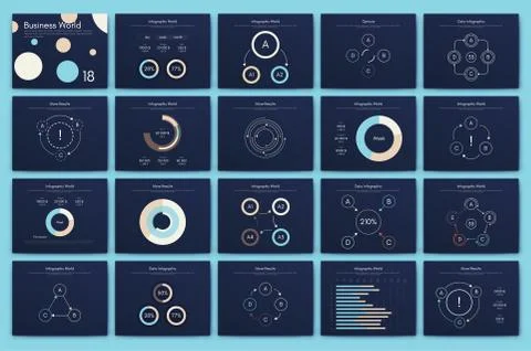 Infographic vector brochure elements for business illustration Illustrazione stock